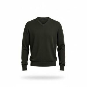Smartwool Men's V-Neck Long Sleeve Merino Wool Green Sweater Size Large Outdoor